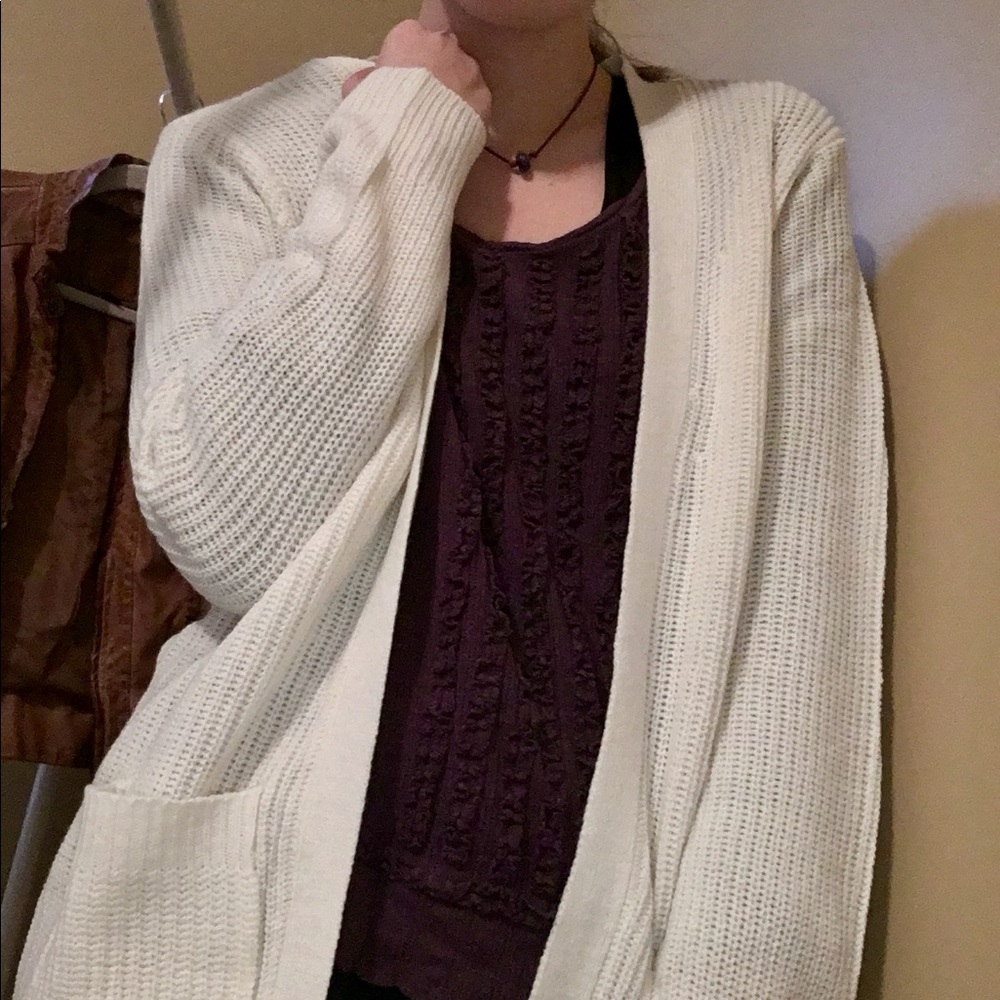 Cream knit cardigan